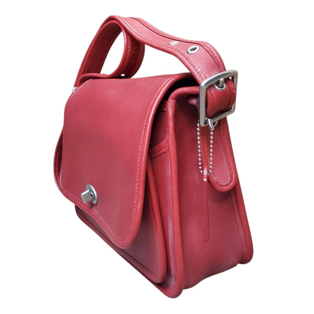 Vintage Coach Red Rambler's Legacy Crossbody Shoulder Bag - 9061 - Picture 10 of 15